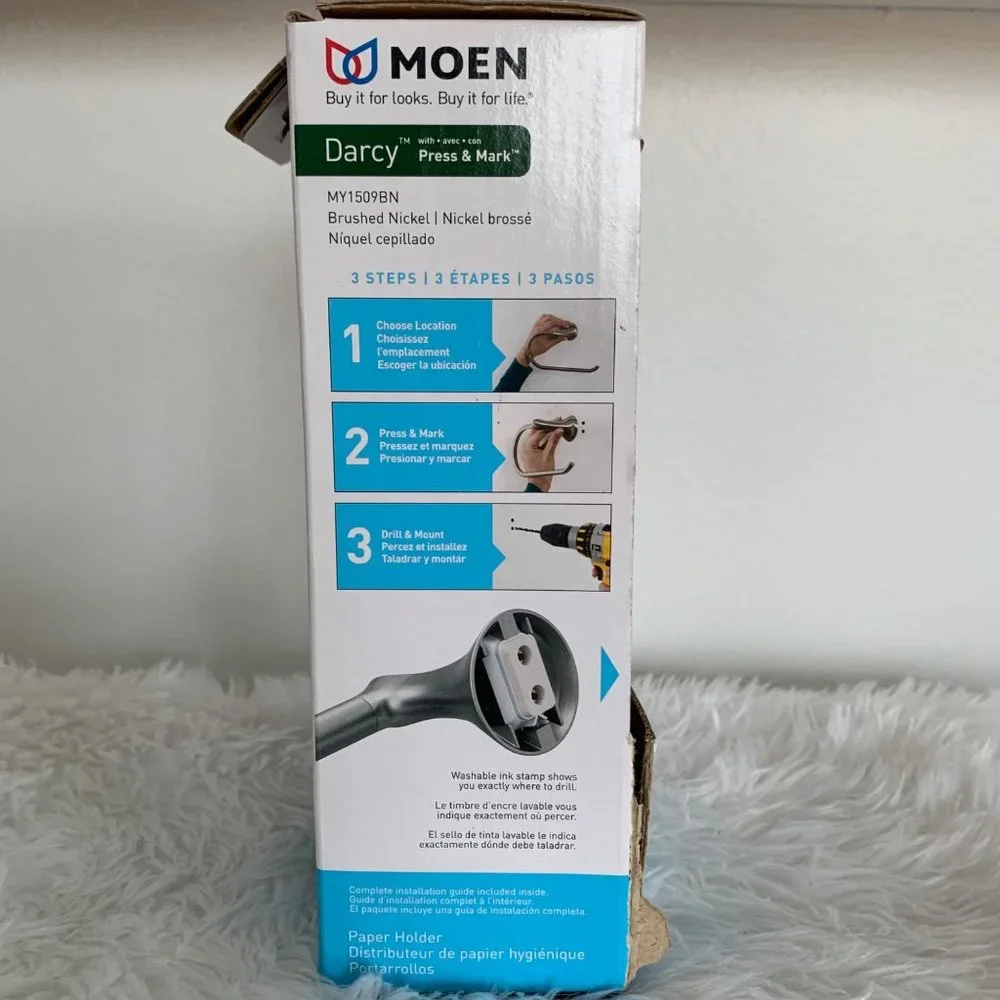 Moen Darcy Single Post Toilet Paper Holder Silver Brushed Nickel